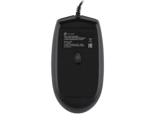 Мышь проводная Oklick 147M черный